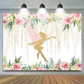 Lofaris Pink And Gold Floral Fairy Princess Birthday Party For Girl
